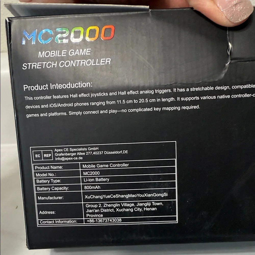 Mobile Game Stretch Controller - Black